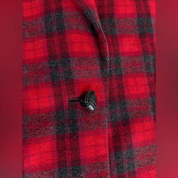Vintage Red Plaid Holiday Wool Blazer - Picture 4 of 9